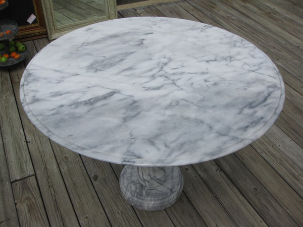 Round Marble Cafe Table
