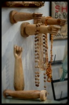 Carved Wooden Arm Display
