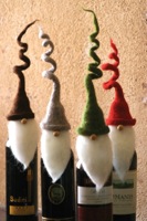 Felt Santa Wine Bottle Toppers